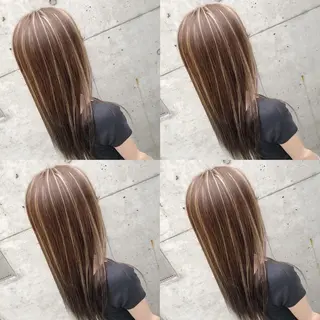 ロング カラー ヘアアレンジ メンズ キッズ 💟Chloe原宿店 🩶ハイトーンのヘアスタイル