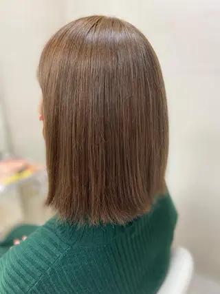 ミディアム カラー 菊地 美憂のヘアスタイル