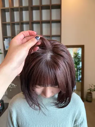 ミディアム カラー 佐藤 優里のヘアスタイル