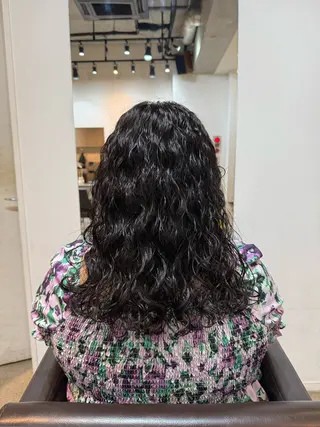 ミディアム デジタルパーマ/ ウェーブパーマ/神野のヘアスタイル