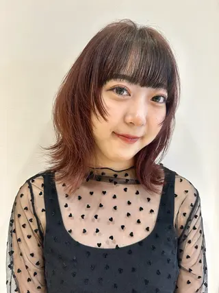 ミディアム 🩷愛咲🩷レイヤー /透明感カラーのヘアスタイル