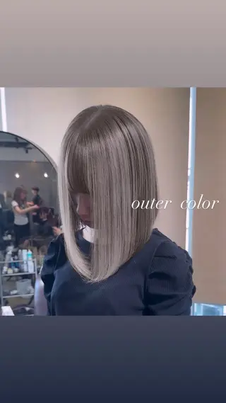 ミディアム カラー 💜ハイトーン💛 マジカルかいちゃんのヘアスタイル