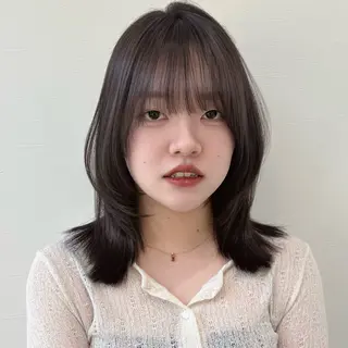 ミディアム 似合わせ前髪／ 小顔カット🎀そうのヘアスタイル