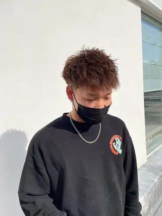 ショート パーマ メンズ 黒岩 梨沙のヘアスタイル