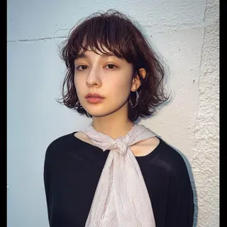 ミディアム ブリーチなし透明感 カラー✨横山 佳希のヘアスタイル