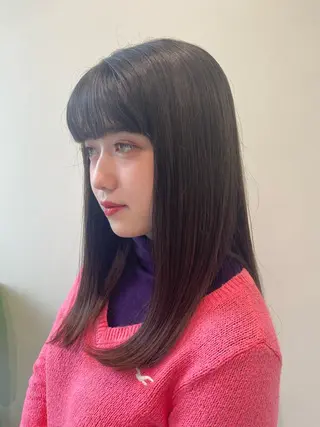 セミロング ブリーチなしWカラー 🎀韓国ヘア/amiのヘアスタイル