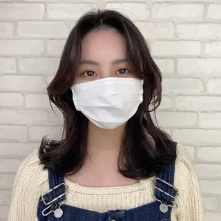 ミディアム パーマ abilita AZUSAのヘアスタイル