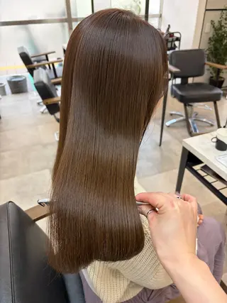 セミロング カラー 🥀韓国ヘア🥀 宮津真菜のヘアスタイル