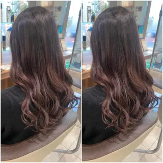 ロング カラー 全席個室　暖色カラー Zina松園優香🌸のヘアスタイル