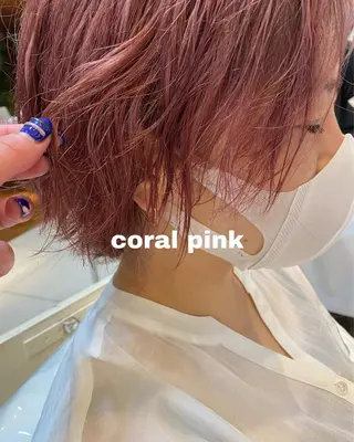 ショート カラー sea's所属・ヒラカホ/矢場町/ ブリーチ/似合わせのヘアスタイル