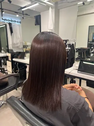 セミロング パーマ kei/透明感カラー /縮毛矯正/メンズのヘアスタイル