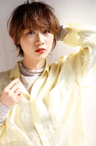 ショート 顔周りデザイン/ ママ美容師/濱ほのかのヘアスタイル