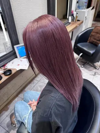 ロング カラー 🐺ウルフ× ハイトーン🐺MOEのヘアスタイル