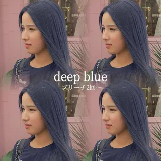 ロング カラー 夏向/ハイトーン /パーマのヘアスタイル