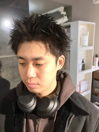ヘアアレンジ メンズ ainico+所属・メンズ特化✂️栗原 侑也のヘアスタイル