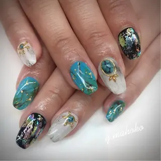 ネイル She nail studio 原宿所属・パラジェル有/ スカルプ/mahoのネイルデザイン