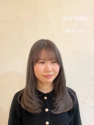 ミディアム カラー ヘアアレンジ Hair muse'e所属・加藤 愛鈴のヘアスタイル