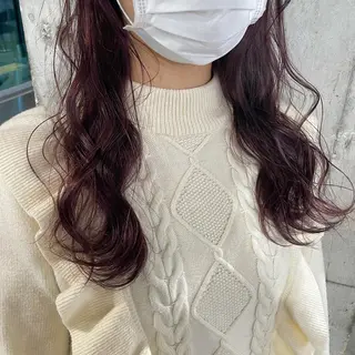 ロング カラー パーマ ヘアアレンジ メンズ キッズ ネイル マツエク・マツパ 透明感カラー・レイヤ ー🎀amika🎀のヘアスタイル