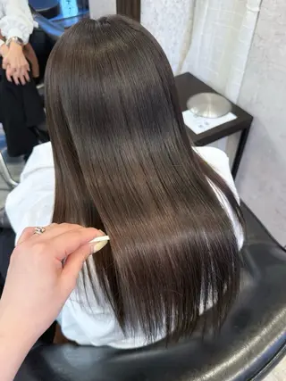 ロング カラー noa hair design 町田店所属・miyu♡̷̷ 韓国ヘア/顔まわりのヘアスタイル