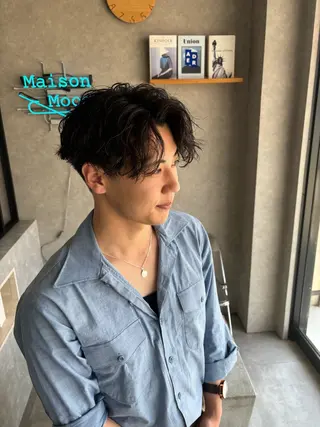 ショート パーマ メンズ 長谷川 湧のヘアスタイル