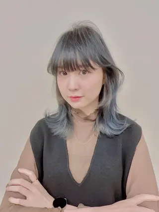 ミディアム Number六本松所属・山崎 友雅のヘアスタイル