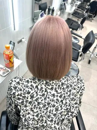 ミディアム カラー 🫧ミルクティー ブリーチRIKU🫧のヘアスタイル