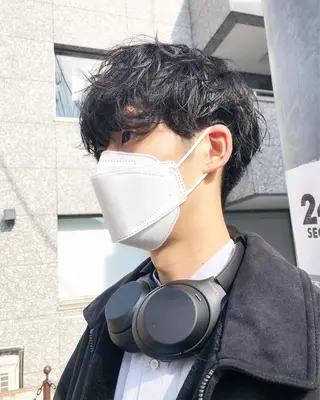 パーマ ヘアアレンジ メンズ ainico+所属・メンズ特化✂️栗原 侑也のヘアスタイル