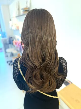 ロング カラー 安永 涼のヘアスタイル