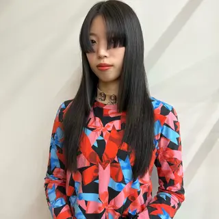 ロング 舟橋耀/ブリーチカラ ー/レイヤーカットのヘアスタイル