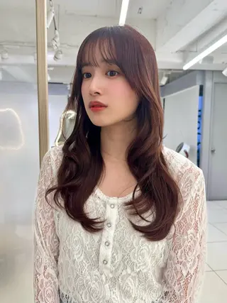 ロング 顔周り🇰🇷韓国 レイヤー/いづみ💞のヘアスタイル