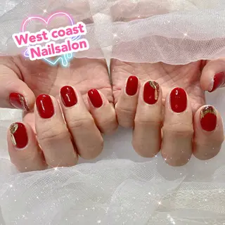 ネイル リボン、ガーリー パーツ放題専門店のネイルデザイン