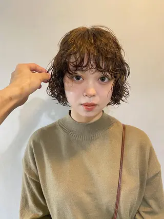 ショート パーマ レイヤー/パーマ /ウルフ/nabeのヘアスタイル