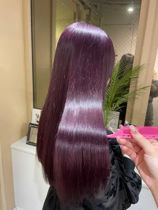 ロング カラー ヘアアレンジ 🪸ハイトーンカラー エクステmisakiのヘアスタイル