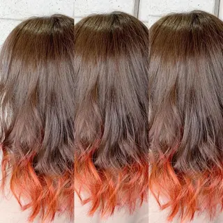 ミディアム カラー 福森 みずきのヘアスタイル