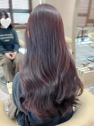 ロング カラー 顔周りカット/ 透明感カラー/ユナのヘアスタイル