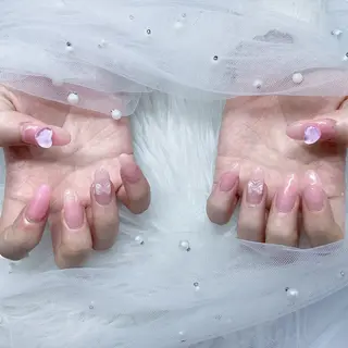 セミロング パーツ全部¥110 サロンミミのネイルデザイン