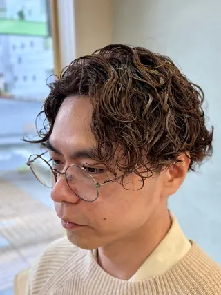 ミディアム カラー パーマ メンズ 電髪倶楽部STREET所属・田和 直樹のヘアスタイル