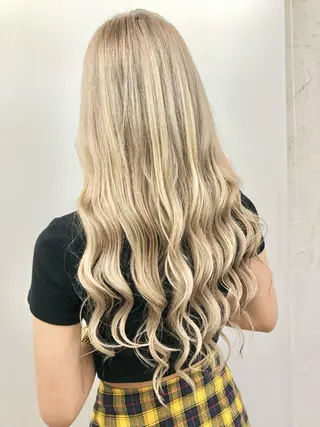 ロング カラー ヘアアレンジ 下妻 カラーエクステ難波のヘアスタイル