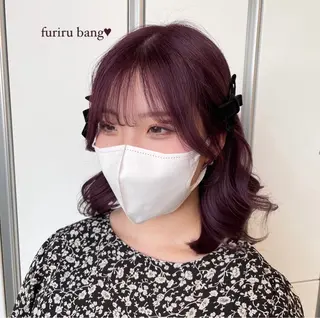 ミディアム noa hair design 町田店所属・miyu♡̷̷ 韓国ヘア/顔まわりのヘアスタイル