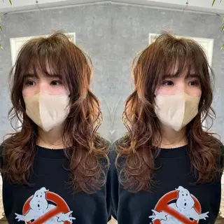 セミロング 海外レイヤーカット 🇺🇸山村拓士のヘアスタイル