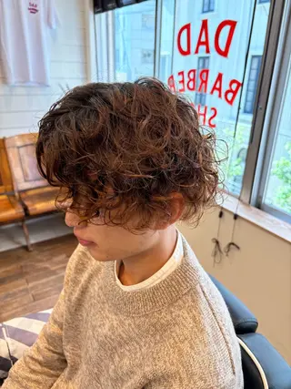 ショート パーマ メンズ DAD　BARBERSHOP所属・三宮メンズカット ヨシイッキのヘアスタイル