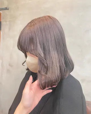 ミディアム カラー ヘアアレンジ 【ピンク/韓国ヘア/ ヘアセット】亜海のヘアスタイル