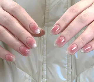 ネイル RAFFINE 月🦋🩵のネイルデザイン