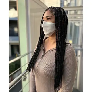 ミディアム カラー パーマ ヘアアレンジ メンズ キッズ BRAIDS💎愛子 大人ハイライト💎のヘアスタイル