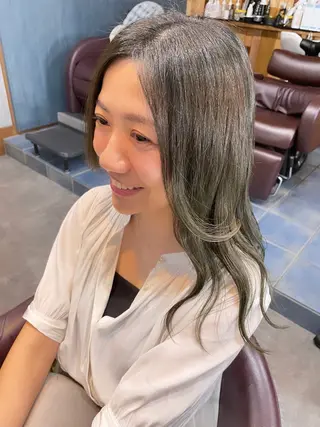 セミロング カラー 絹村 健人のヘアスタイル