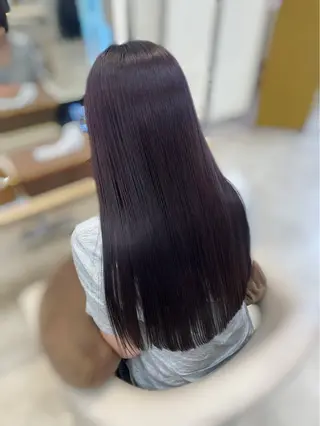 ロング カラー 透明感ワンカラー🎀 レイヤー/AOのヘアスタイル