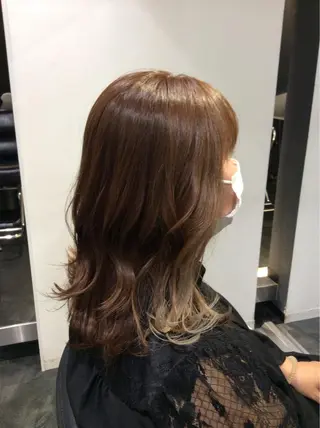ミディアム ボブスタイル/ 透明感カラー/八幡のヘアスタイル