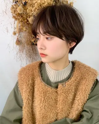 ショート カラー 縮毛矯正/ショート/ レイヤー/畑中正敏のヘアスタイル