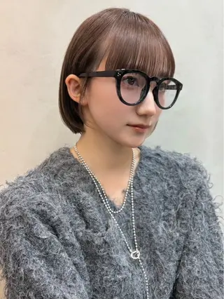 ショート カラー パーマ 巻ける縮毛矯正/ボブ 小顔カット大和田拓夢のヘアスタイル