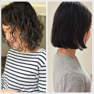 ミディアム パーマ 似合わせhair 〻 mikiのヘアスタイル